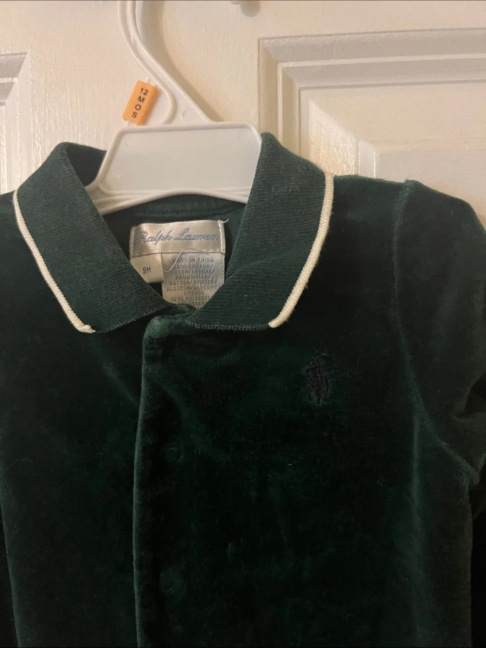 Ralph Lauren Infant Velvet Footie Pajamas